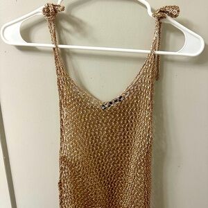 Zara Gold Weave Dress MAXI Overlay